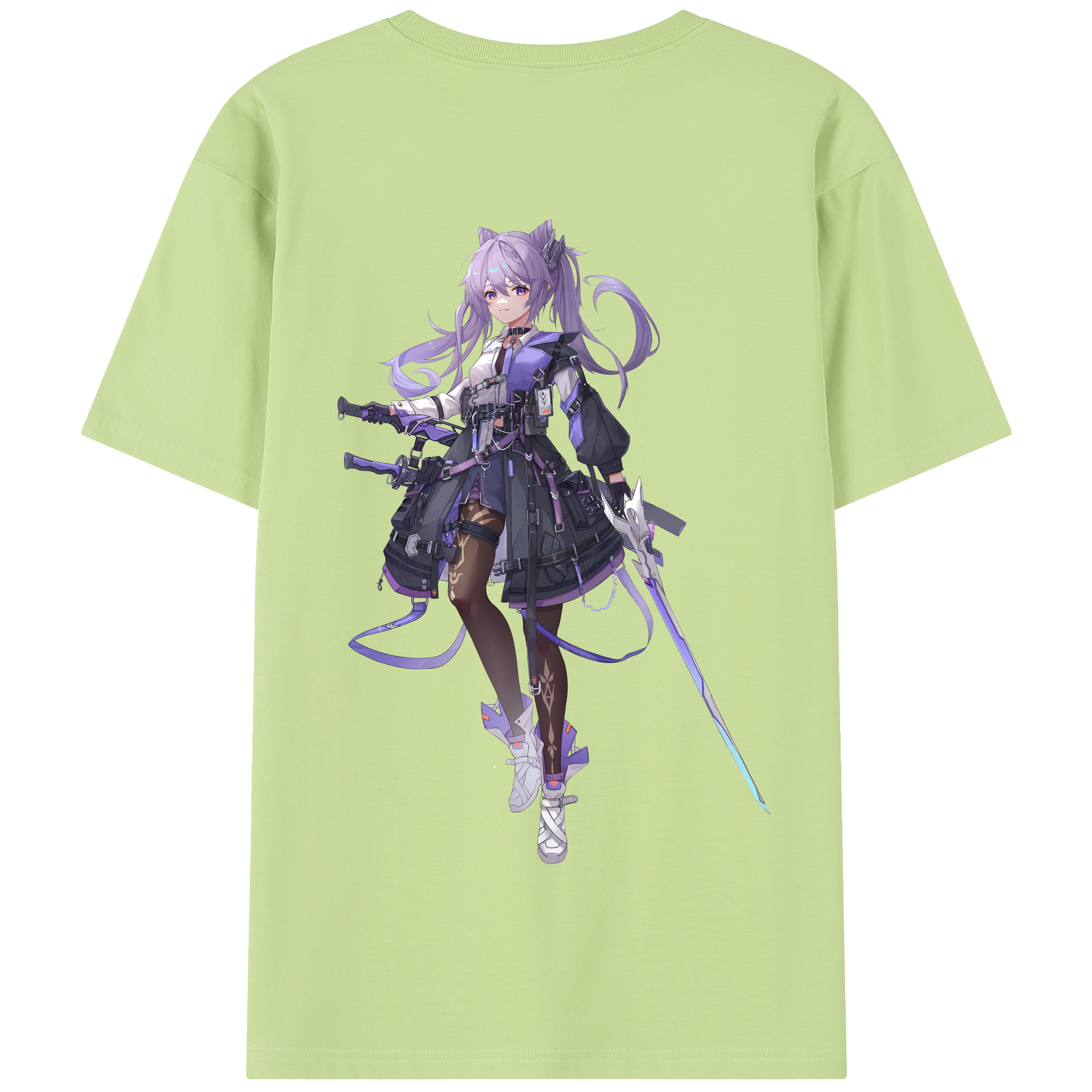 げんし神 刻晴 こくせい genshin Kokusei 綿100％半袖Tシャツ（背面プリント）